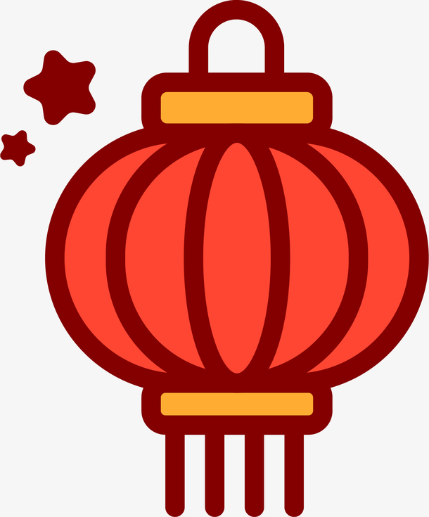 手绘矢量春节灯笼元素