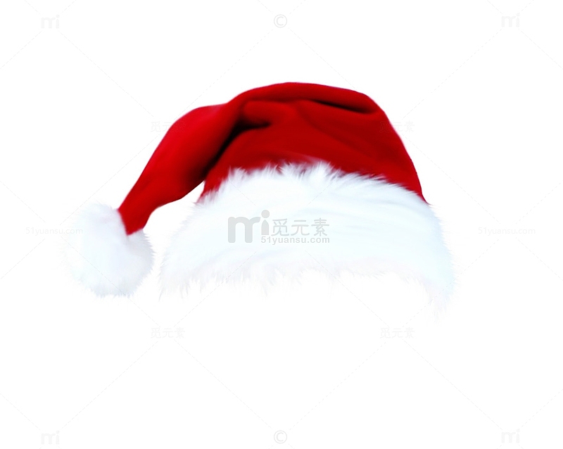 毛茸茸的圣诞老人帽子