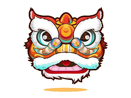 年味 剪纸 舞狮