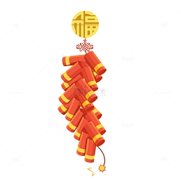鞭炮 中国风 红色鞭炮