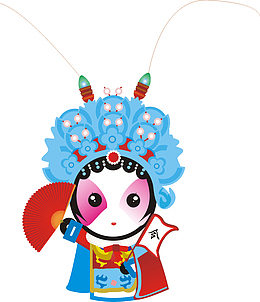 中国风小人唱戏