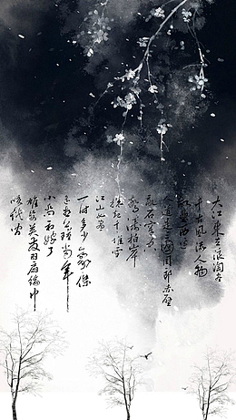 诗与黑白画的结合