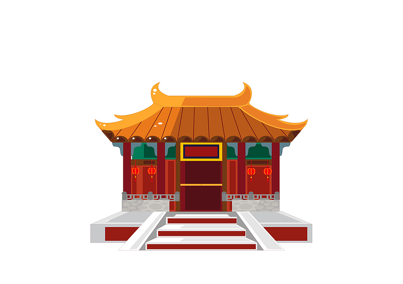 中国古建筑矢量图