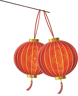 新年灯笼两个提灯