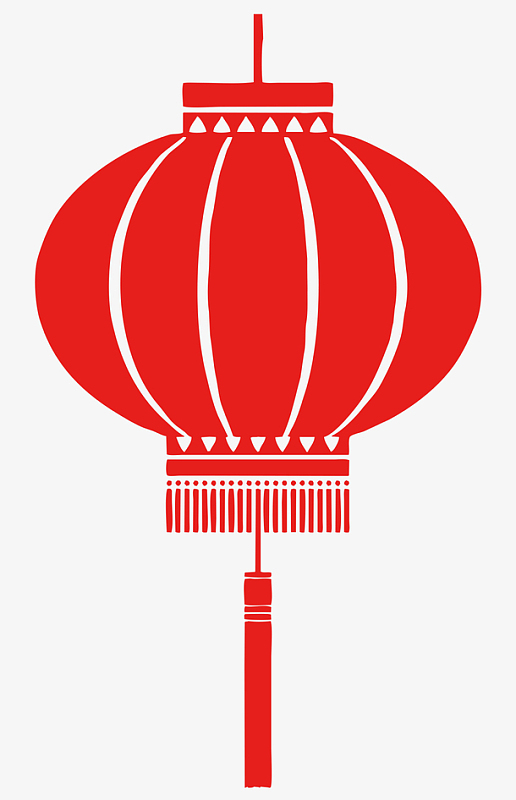 新年喜庆大红灯笼春节窗花