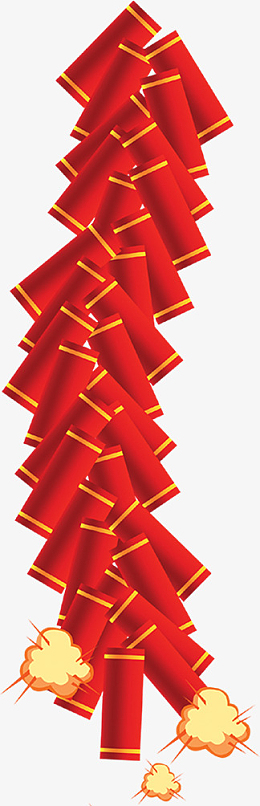 新年鞭炮素材炸开鞭炮2