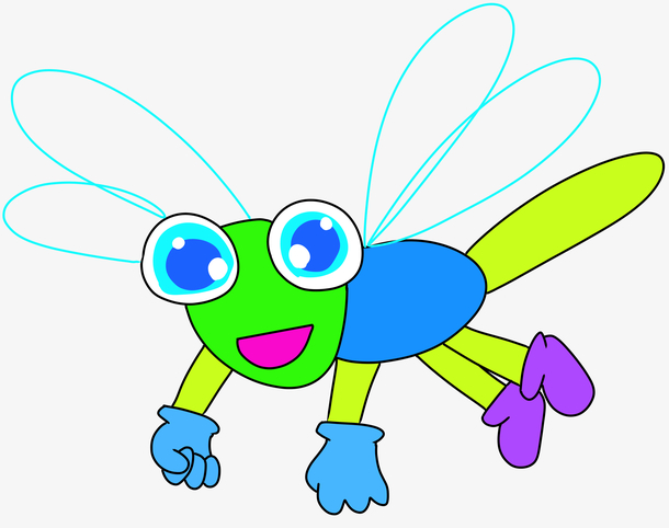 卡通蜻蜓角色