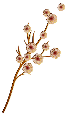 装饰画 一枝花 梅花