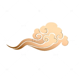 金渐变色的祥云
