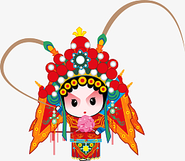 国粹京剧q版全套png动漫刀马旦