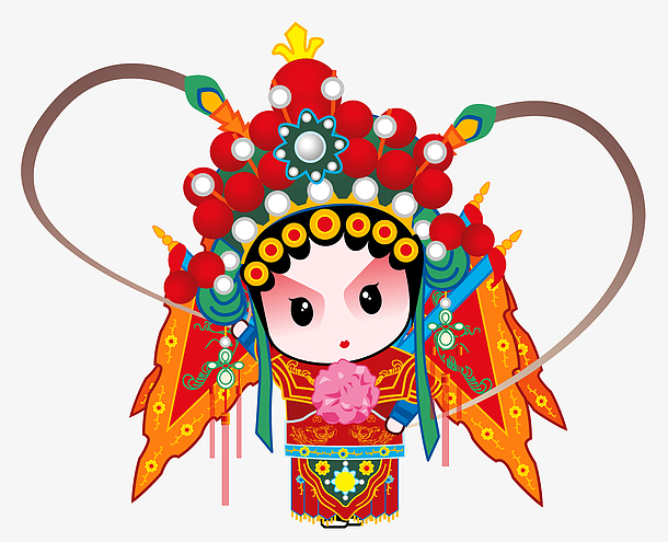 > 国粹京剧q版全套png动漫刀马旦2