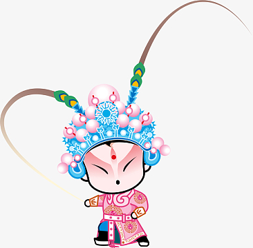 psdpng中国风传统文化戏曲猴戏人物aipng全套50个矢量卡通京剧人物