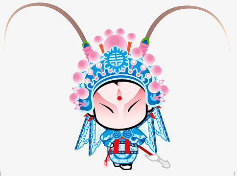 国粹京剧q版全套png动漫武生杨宗保