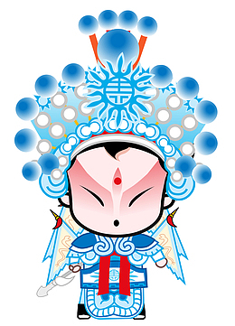 国粹京剧Q版全套PNG动漫武生