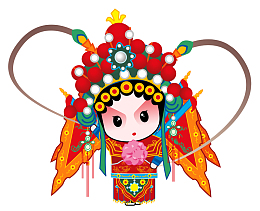 国粹京剧Q版全套PNG动漫刀马旦2