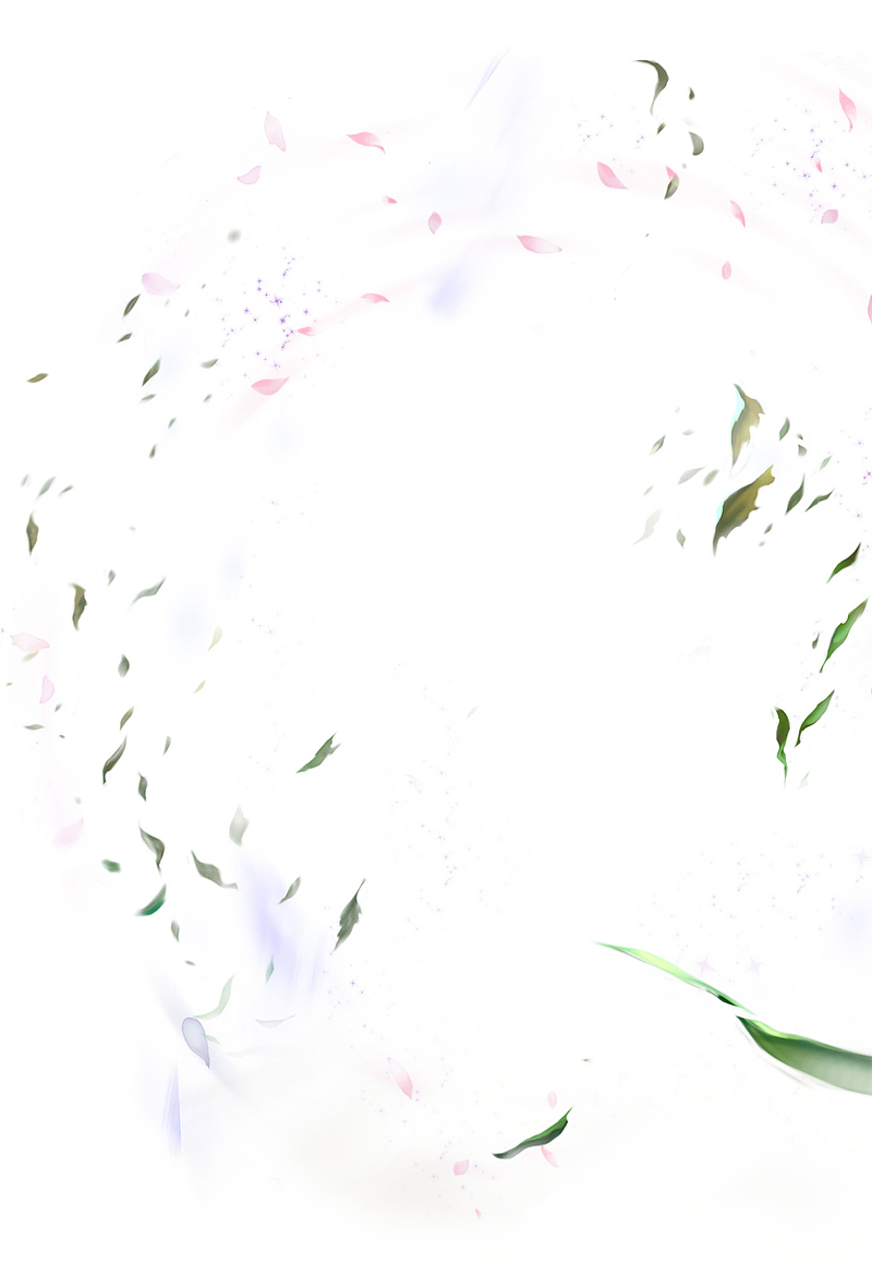 游戏手绘花瓣树叶场景素材