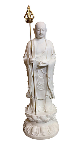 汉白玉地藏菩萨雕像