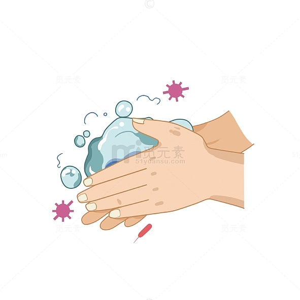 洗手  预防  疫情  卡通