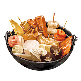 可爱风手绘火锅免抠元素