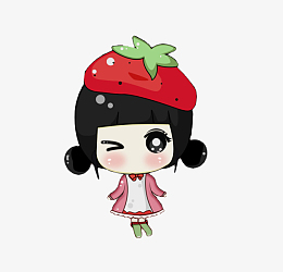 psdpngpng小清新卡通手帐装饰水果.psdpngpng粉色卡通草莓巧克力奶油.
