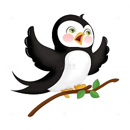 春天卡通可爱鸟儿燕子元素