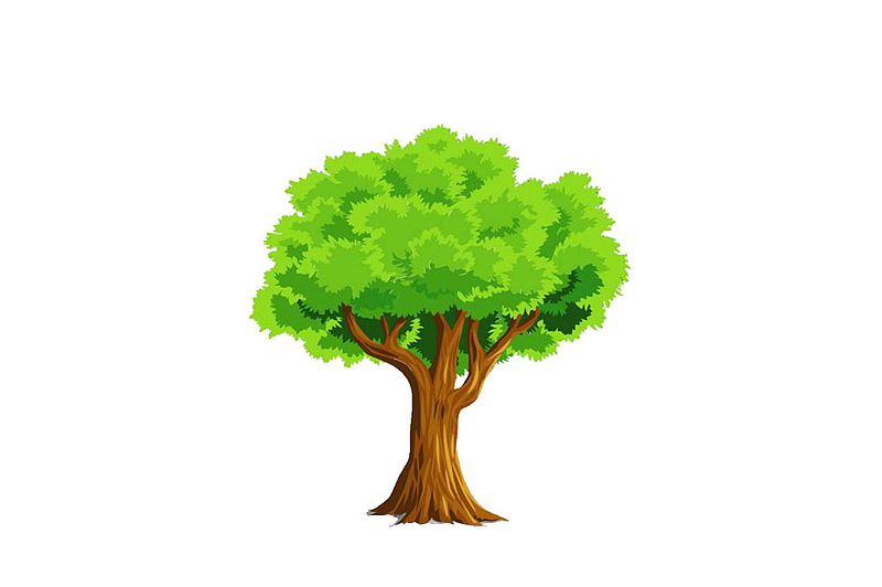 卡通绿色大树（1024x681）