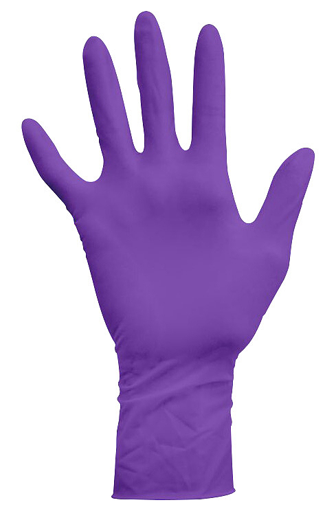紫色防疫一次性丁腈检查手套超高清解析
