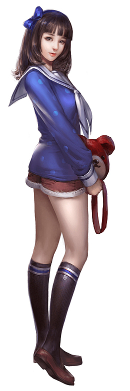 清纯女郎立绘图片
