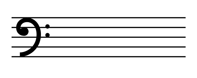 低音五线谱 乐谱模板