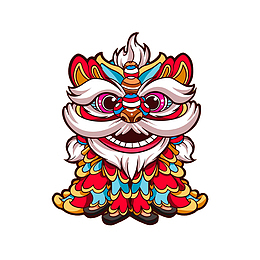 彩色手绘狮子