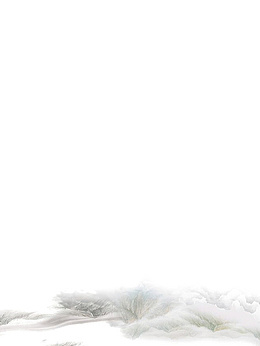 中国春天水墨山水画
