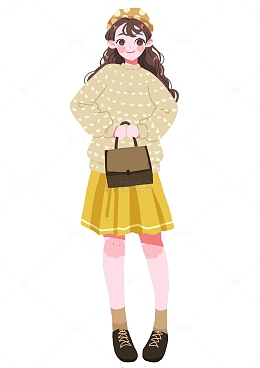 时尚女孩手绘