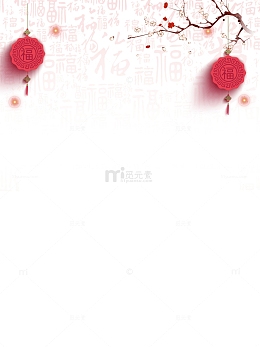 古风梅花灯笼福字光点