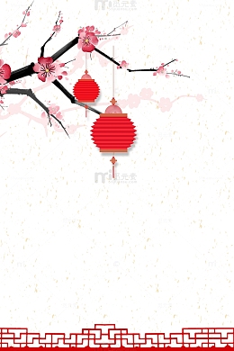 古风梅花灯笼窗格