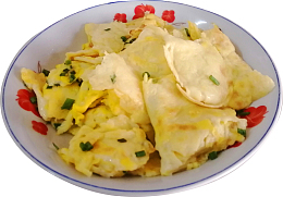葱花煎鸡蛋饼