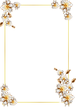金属的花朵边框