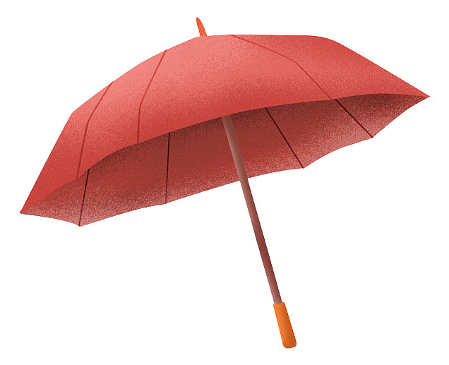 红色精美小雨伞