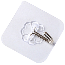 塑料 四方 花边 白色 粘钩