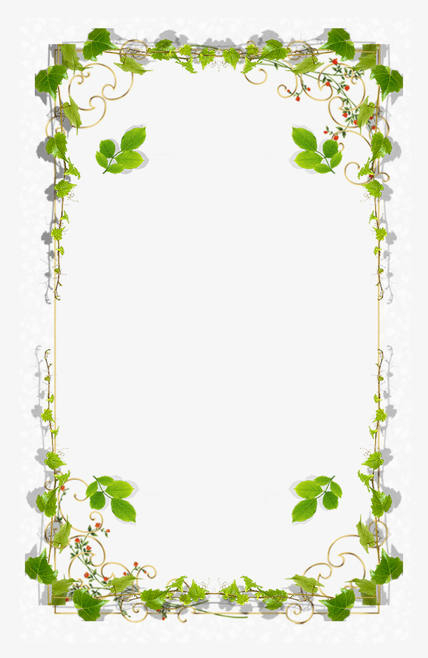 藤蔓缠绕边框