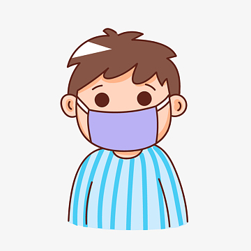 手绘病人卡通人物素材免扣