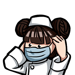 手绘卡通人物疫情医生元素