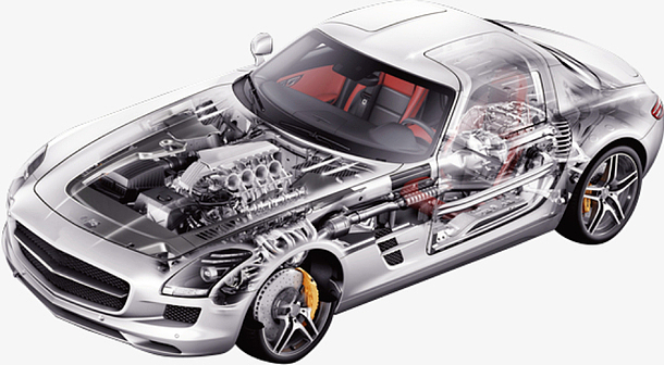 汽车透视图结构图