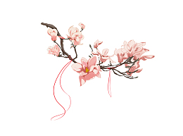 古风花枝png素材
