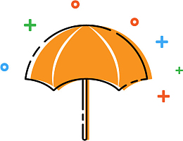 谷雨雨伞MEB风格矢量图