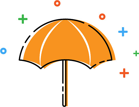 谷雨雨伞MEB风格矢量图
