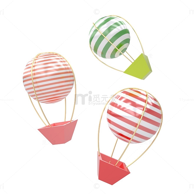 立体热气球漂浮装饰