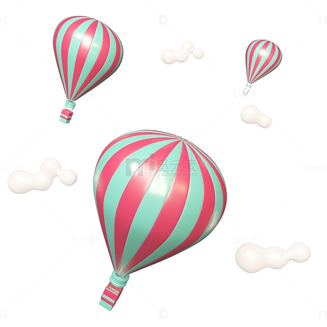 立体热气球漂浮装饰物