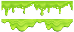 绿色流动液体边框Png