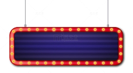 悬挂式霓虹灯牌边框