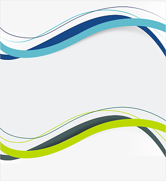 折页封面蓝线条装饰